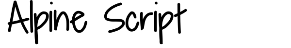 Alpine Script font preview
